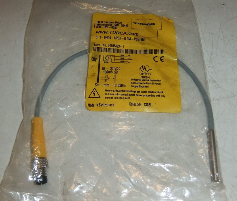 Turck BI1-EH04-AP6X-0.2M-PSG 3M Proximity Sensor
