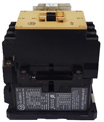 Allen-Bradley 100-A38NS3 38A Contactor with 110/120V Coil and Auxiliary Contact