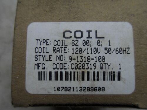 1 Cutler-Hammer 9-1318-108 COIL 120VAC NEMA SIZE 0