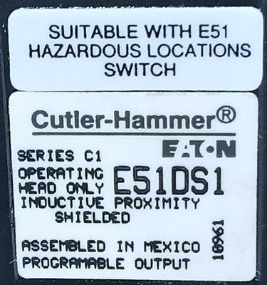 Cutler-Hammer E51ALS1 24-120 V AC Shielded Inductive Proximity Sensor w/ LED