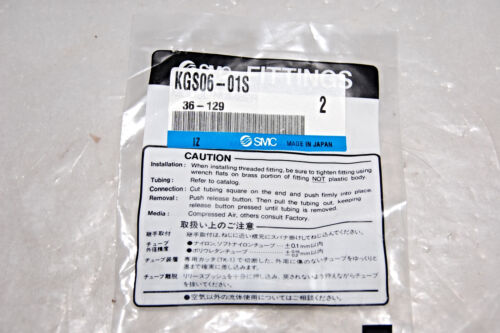 SMC KGS06-01S Male Fitting Lot of 2