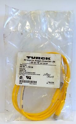 Turck PKG 3M-1-PSG-3M PICOFAST 1 m PLC Cable w/ M8 Connectors