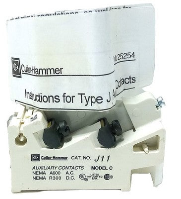 Cutler-Hammer 9084A17G01 J11 600 V AC/300 V DC 1 NO 1 NC Auxiliary Contact