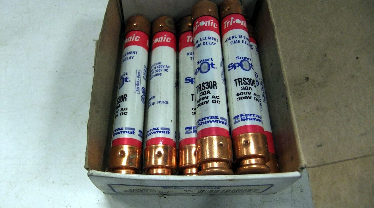 7 Ferraz Shawmut TRS30R 30A 600V Smart Spot Current Limiting Time Delay Fuse