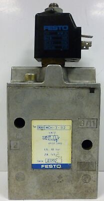 Festo MCH-3-1/2 Solenoid Valve with Solenoid Coil