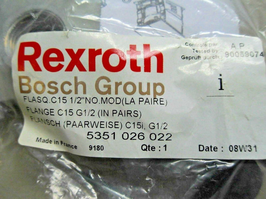 REXROTH Bosch 5351-026-022 FLANGE C15 G1/2