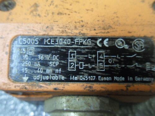 1 IFM EfectorIC5005 ICE3040-FPKG Proximity Switch