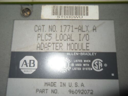 Allen-Bradley 1771-ALX A PLC5 Local I/o Adapter Module