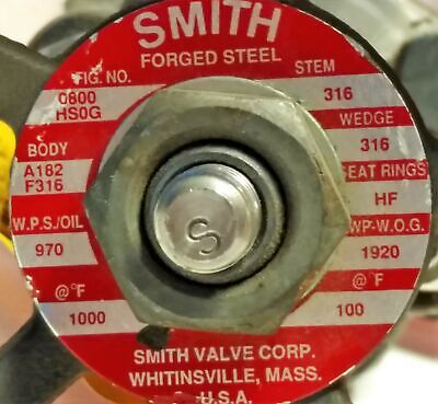 Smith 1/2 Bolted Bonnet Gate Valve 0800 HSOG