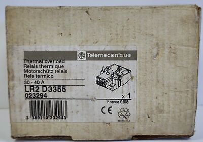Telemecanique LR2-D3355 3-Phase 600 V 30/40 A Thermal Overload Protection Relay