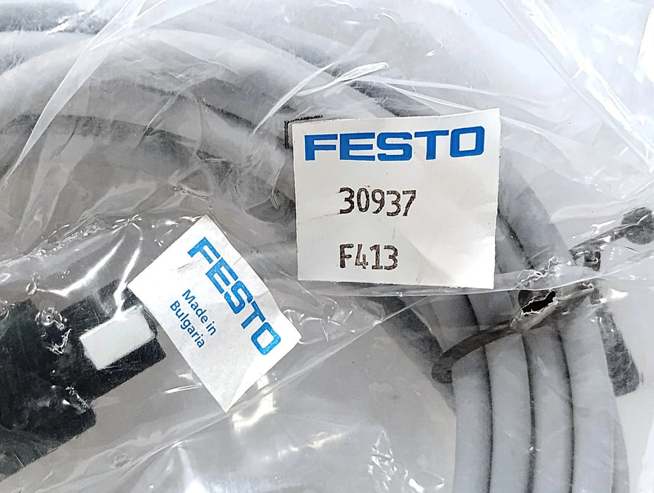 Festo KMF-1-24DC-5-LED 30937 Plug Socket with 5 m Cable and LED Indicator