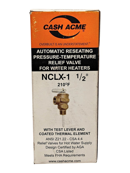 CASH ACME 16481-0125 NCLX-1 1/2 in Pressure-Temperature Relief Valve