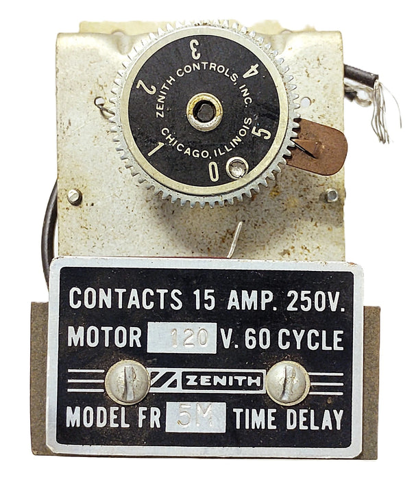 Zenith FR-5M 120 V AC 15 A 5 min Time Delay Relay