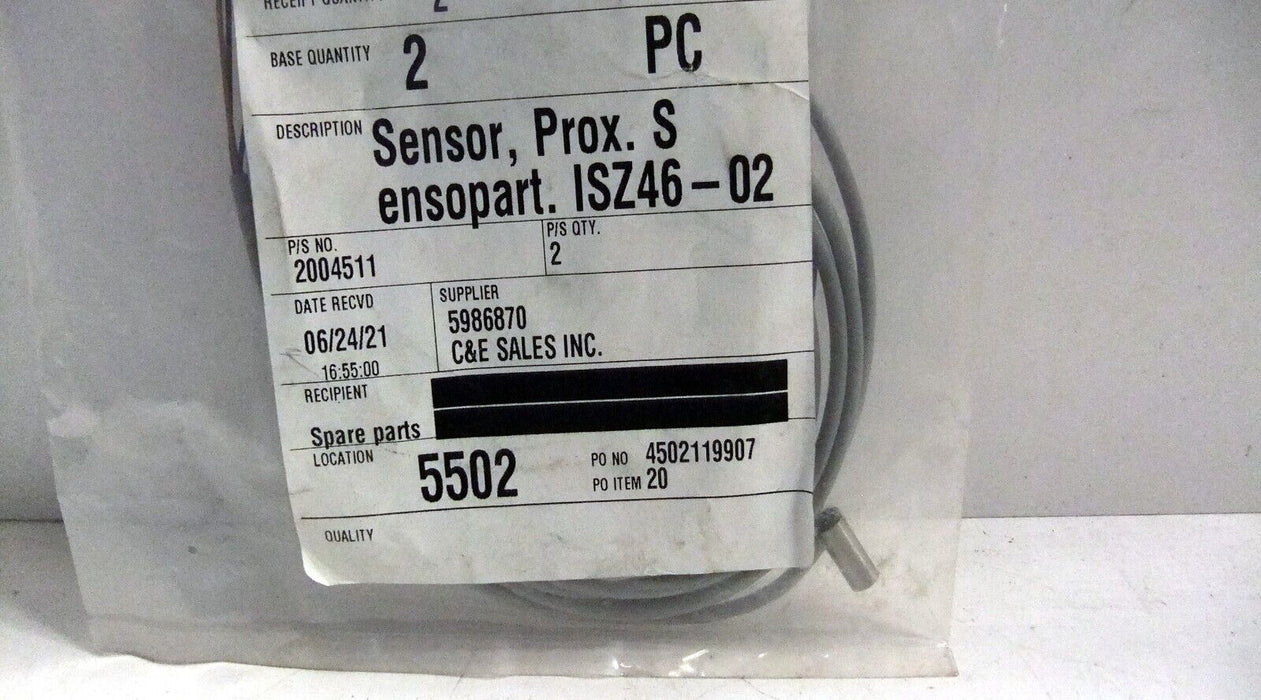 Sensopart Inductive Proximity Switch ISZ 46-02