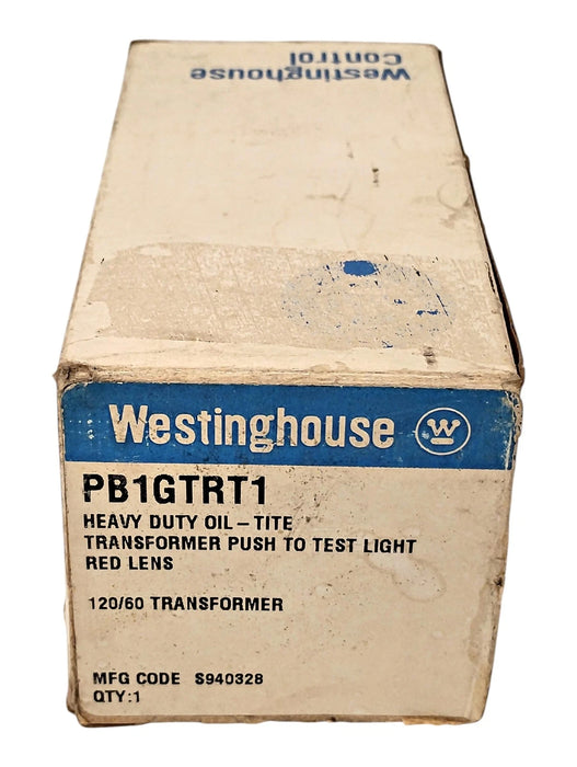 Westinghouse PB1GTRT1 Model B 120V AC/DC Push-To-Test Illuminated Red Pushbutton