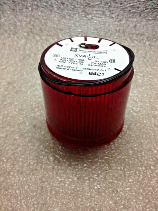 Telemecanique XCAV341 Lens Red Steady Light Lamp 240VAC/DC