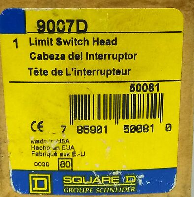 Square D 9007D Roller Plunger Head for Limit switch