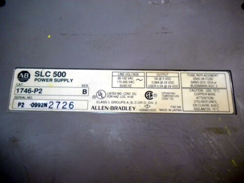 Allen-Bradley Power Supply 1746-P2
