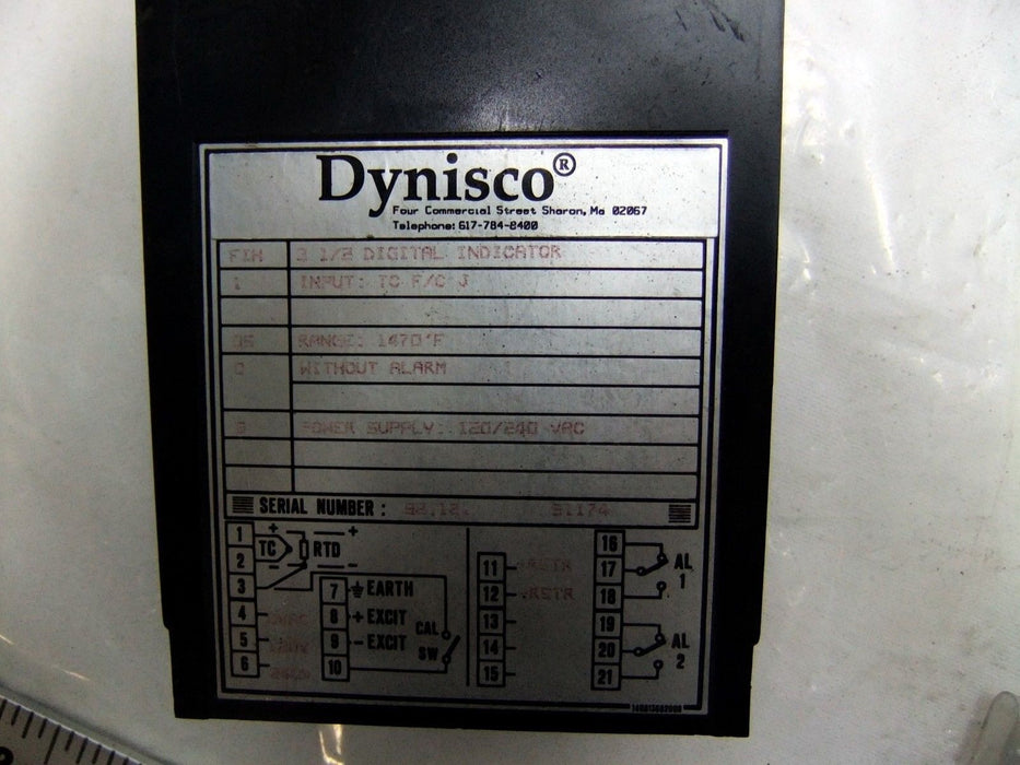 Dynisco Digital Indicator F1H 3 1/2