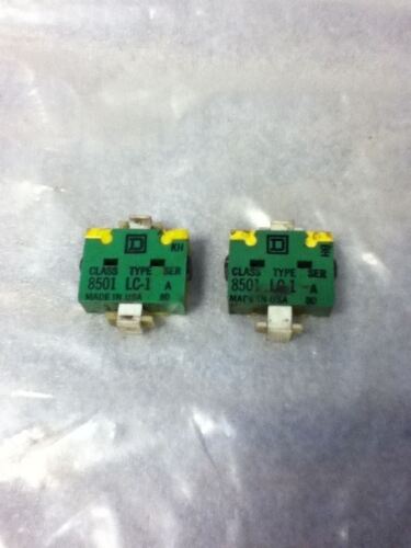 LOT OF 2 Square D 8501-LC1 CONTACT BLOCK