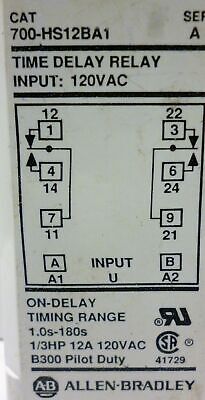 Allen-Bradley 700-HS12BU120 Plug-in Timing Relay