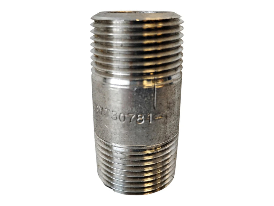Merit Brass 6512-200 3/4" x 2" L MNPT Sch 80 316 Stainless Steel Pipe Nipple