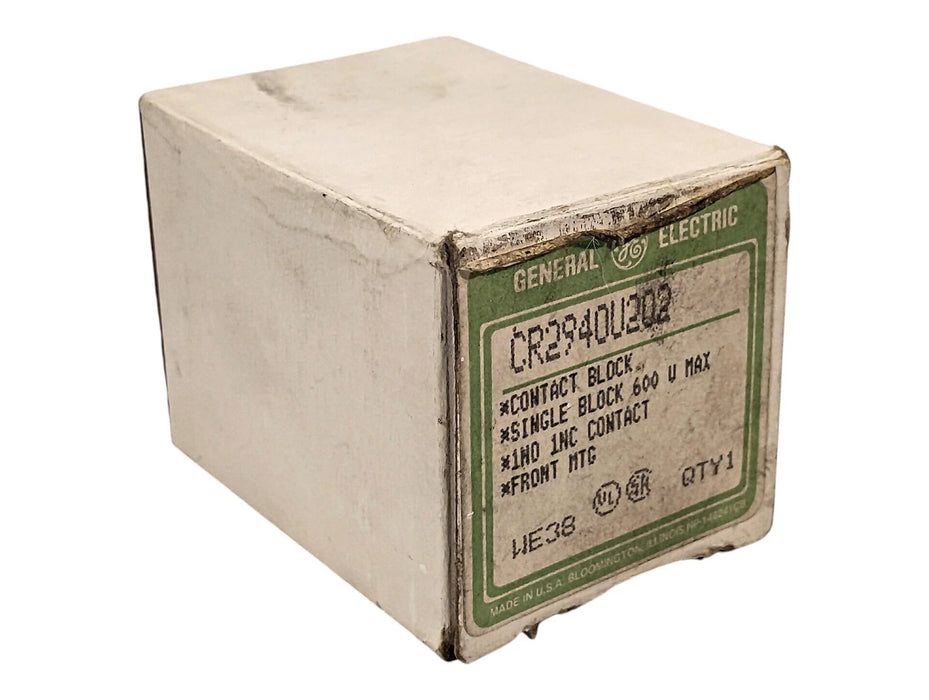 GE CR2940V202 600 V 1 NO/1 NC Heavy Duty Contact Block