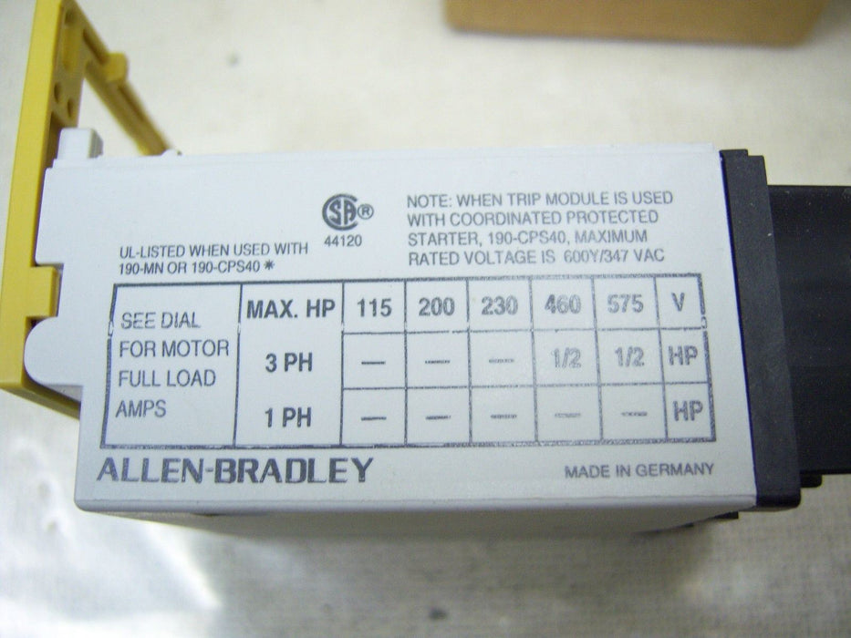 Allen-Bradley Trip Unit 190-P010