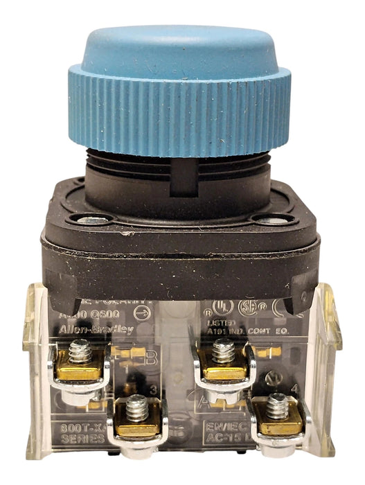 Allen-Bradley 800H-R7A Series G 30mm Non-Illuminated Booted Blue Head Pushbutton