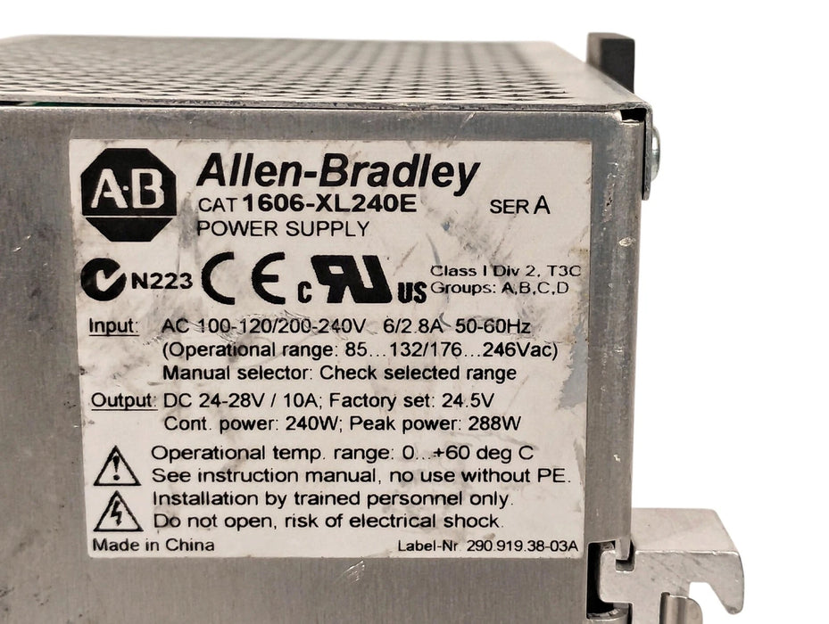 Allen-Bradley 1606-XL240E Series A 24-28 V DC 10 A Power Supply