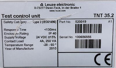 Leuze Electronics 520019 TNT 35.2 24VDC 4A Safety Relay