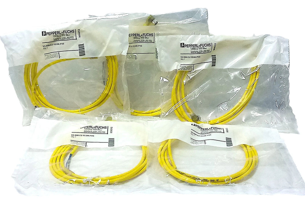 Pepperl Fuchs V3-WM-E2-YE2M-PVC PLC Cable w/ One Circular Quick Connector