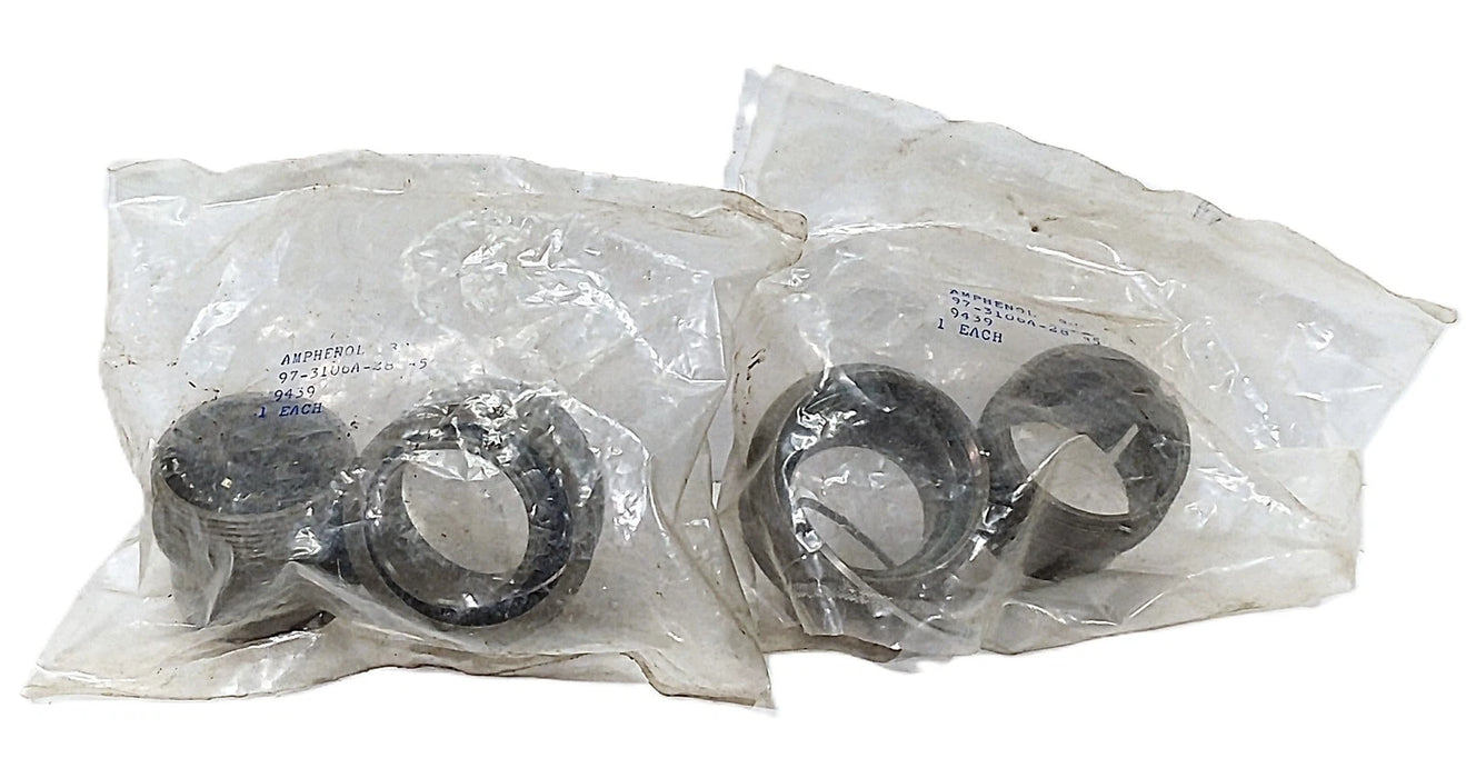 Amphenol 97-3106A-28 4 pc Circular Connector Shell Set