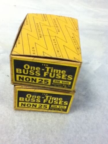 LOT OF 20 Bussmann NON25 FUSES