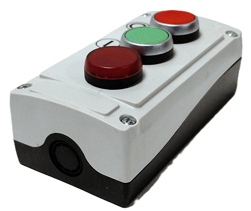 BACO LBX323870 600 V AC/DC 2 Pushbutton Station w/ Red Indicating Light