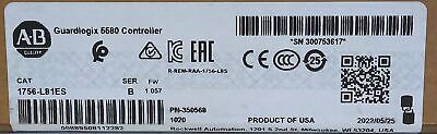 Allen-Bradley 1756-L81ES GuardLogix 5580 Ser B FW 1.057 PLC Safety Controller