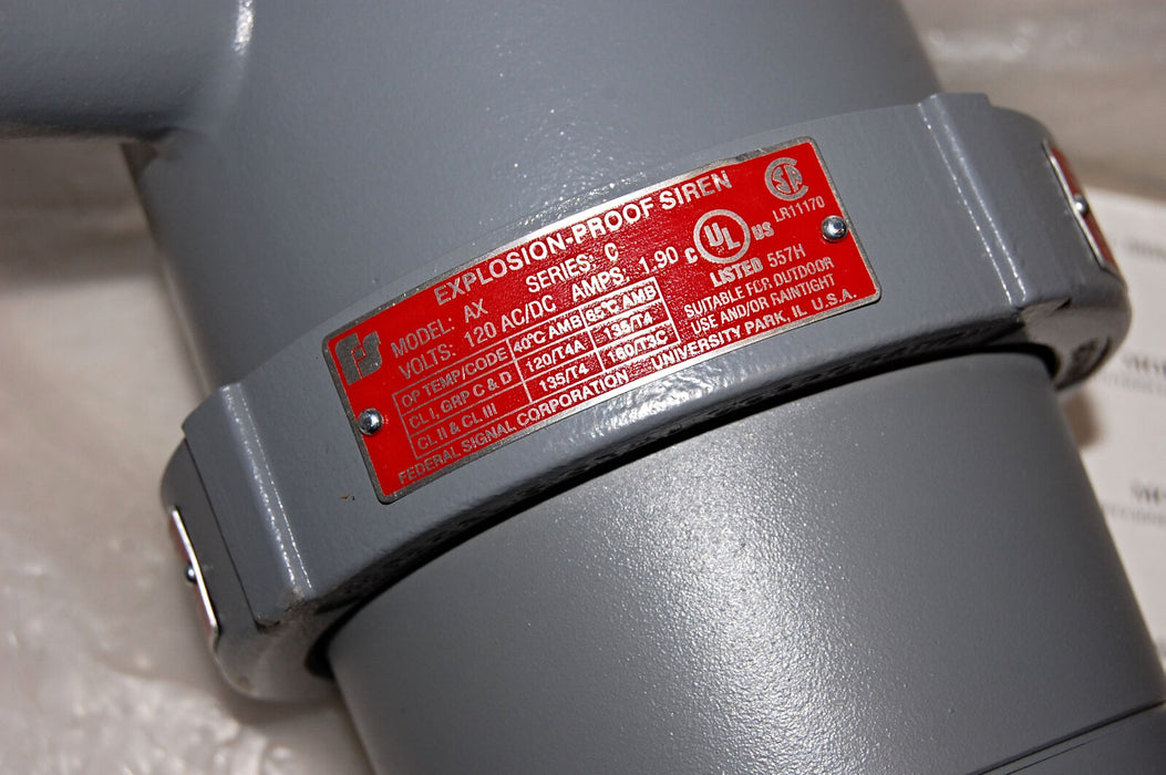 FEDERAL SIGNAL CORPORATION AX-120SB EXPLOSION PROOF SIREN
