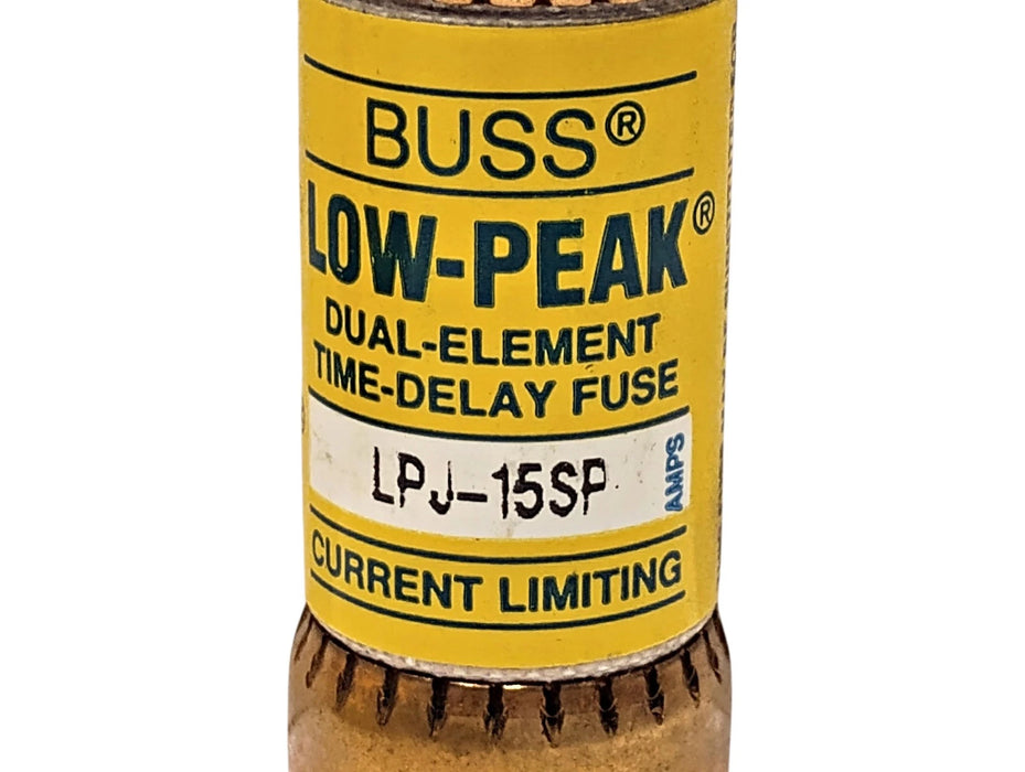Bussmann LPJ-15SP 600 V AC 15 A Class J Current-Limiting Time-Delay Fuses