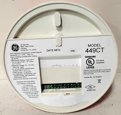 GE ESL 449CT 12-24 V DC 4-Wire Self-Diagnostic Photoelectric Smoke Detector