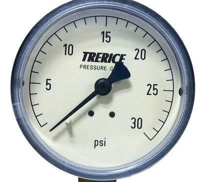 Trerice 800-B 0-30 psi 2.5 in Pressure Gauge w/ 1/4 in NPT Bottom Connection