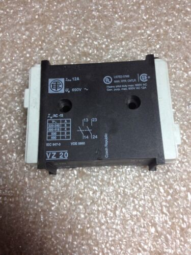 TELEMECANIQUE VZ20 AUXILIARY CONTACT 2NO