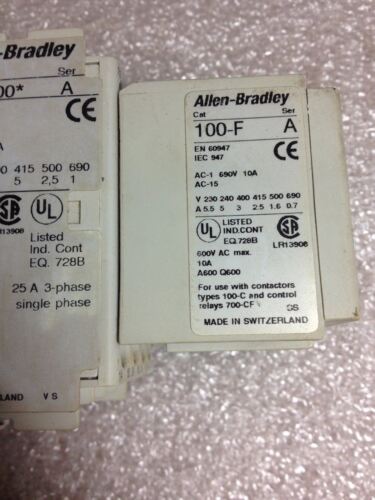 Allen-Bradley 700-CF400 SERIES A AND 100-F CONTACTOR ASSEMBLY