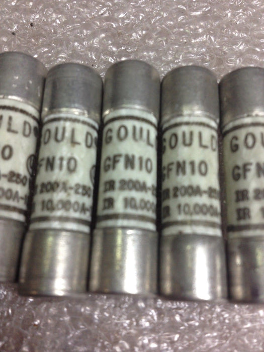 5 Gould Shawmut GFN10 Fuses
