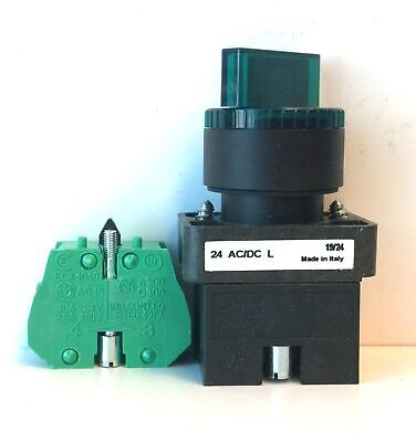 AutomationDirect GCX3242-24L 24 V AC/DC 2-Pos Green Illuminated Selector Switch