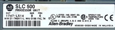Allen-Bradley 1747-L514 Ser B Rev 6 SLC 500 5-24 V DC PLC Processor w/ 1747-M1