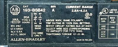Allen-Bradley 193-BSB42 2.8-4.2 A Adjustable Overload Protection Relay