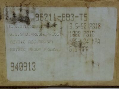 Barksdale 96211-BB3-T5 8.5-50psi Adjustable Pressure Switch