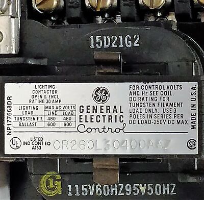 GE CR260L30400AAZ Lighting Contactor