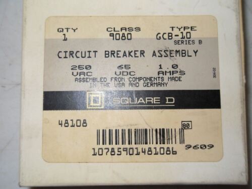 1 Square D 9080GCB10 CIRCUIT BREAKER 1A 1P 250VAC