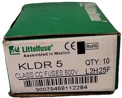 Littelfuse KLDR-5 600 V AC 5 A Current Limiting Time-Delay Fuses - Lot of 6